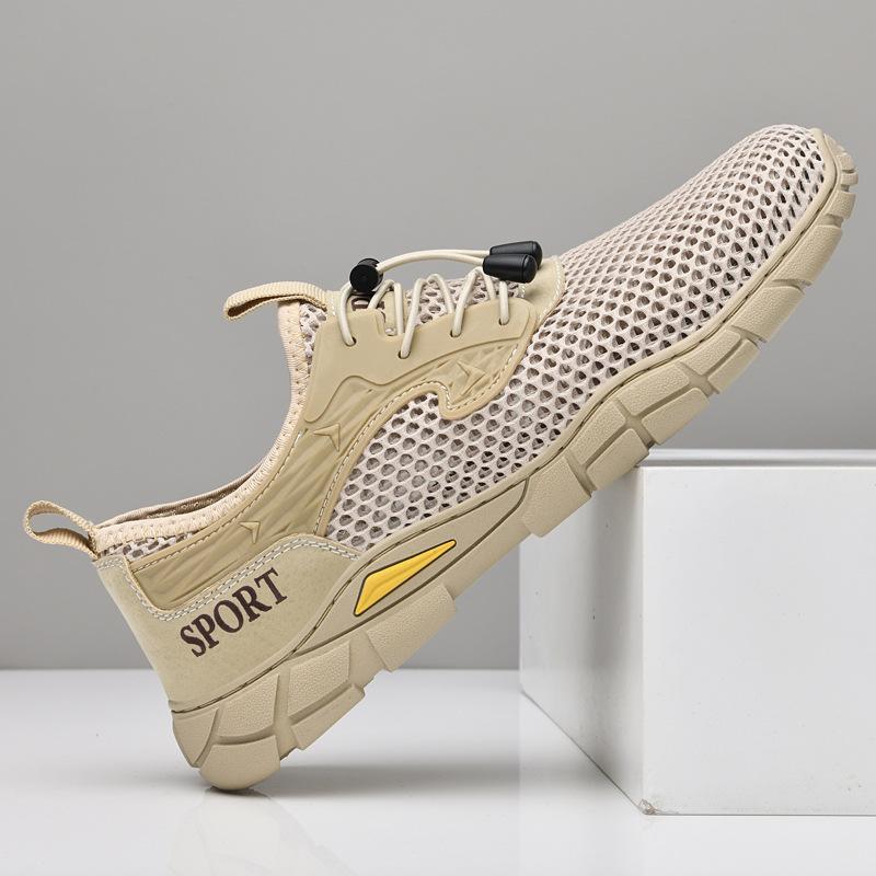 Large size summer new fashion trend outdoor sports men's mesh shoes youth lightweight breathable men's tide