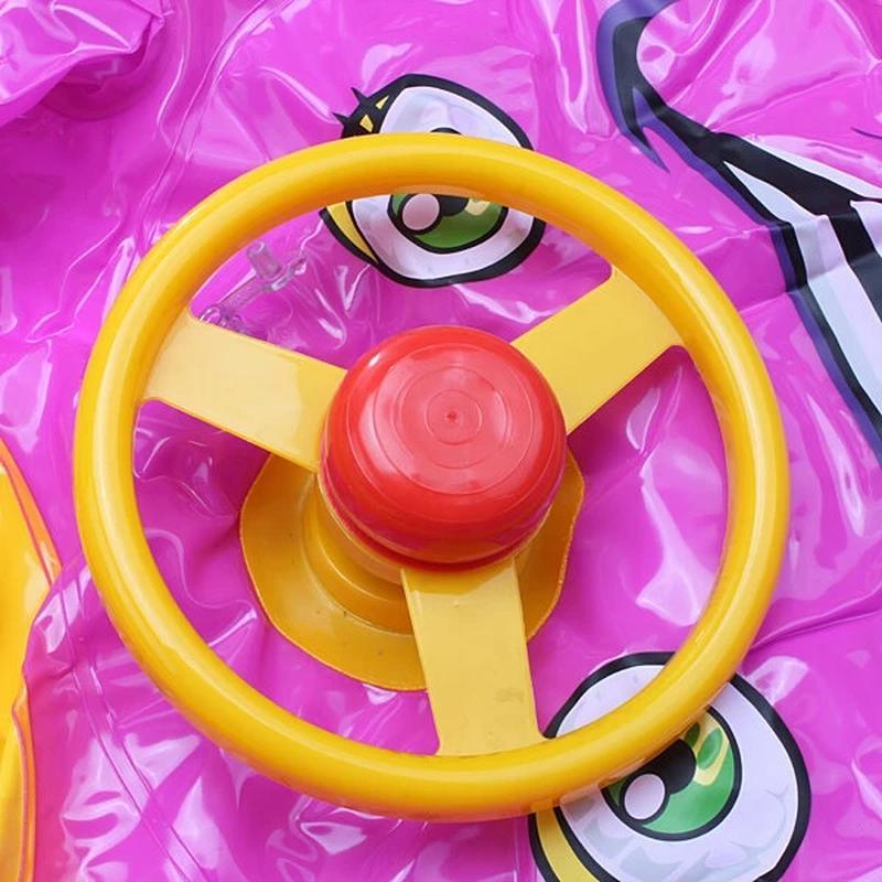 Baby Air Mattresses Swimming Ring Sunshade Baby Float Seat Inflatable Boat Swimming Ring Pool Water Fun Car Boat