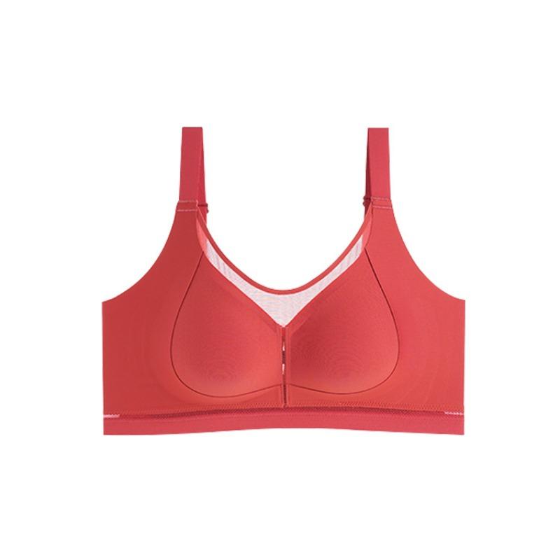 

Регулируемый бюстгальтер для женщин, для маленькой груди, с эффектом пуш-ап, против провисания, формирующий бюстгальтер с красивой спинкой, тонкий стиль 40/90C красный