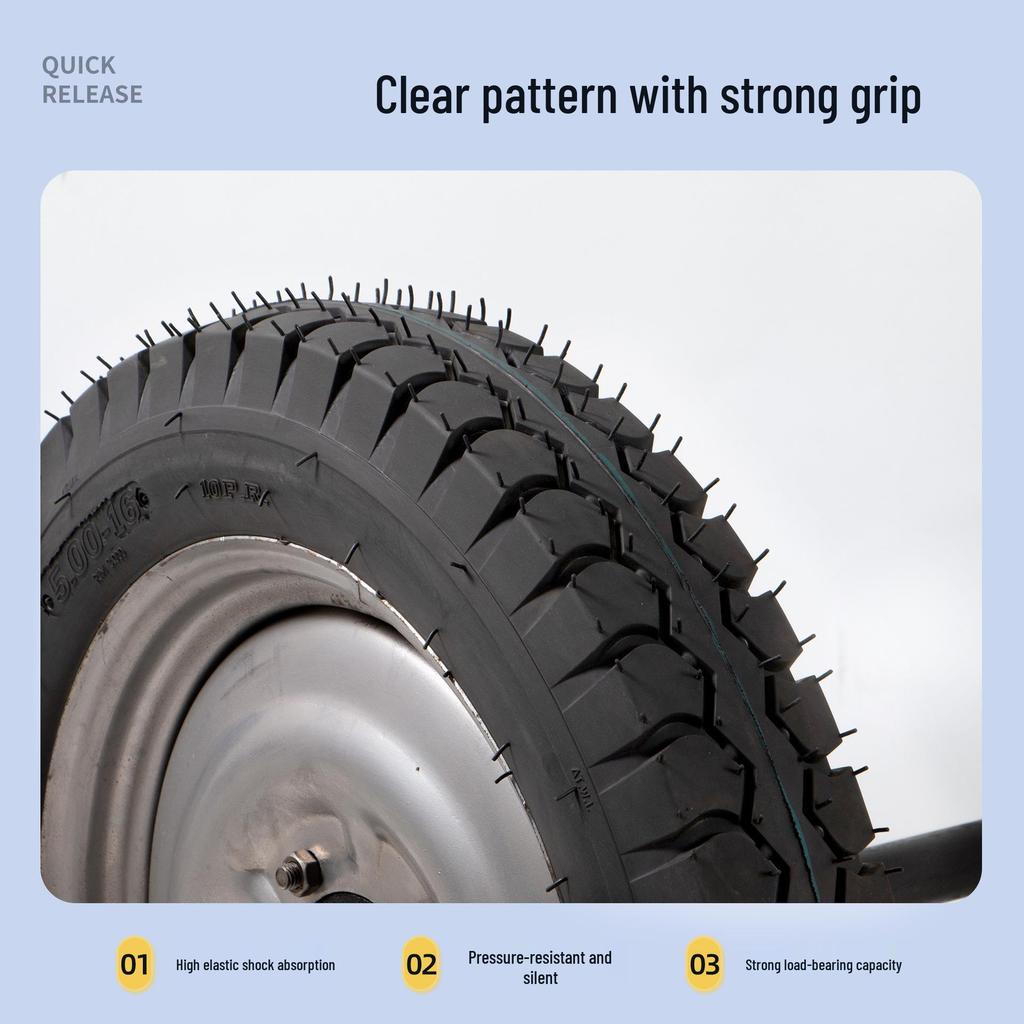 26-Inch Heavy-Duty Inflatable Tires for Two-Wheel Construction Site Wheelbarrow and Trailer Undercarriage
