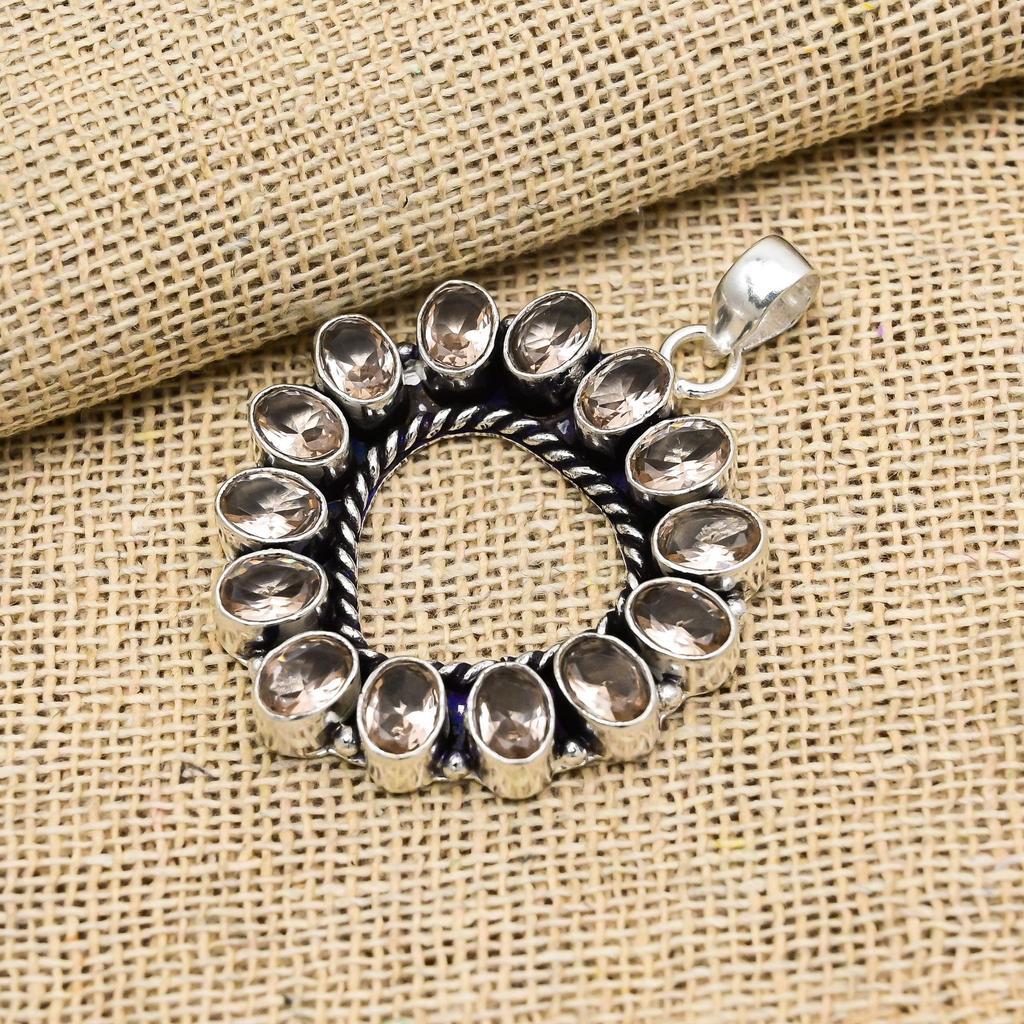 Awesome Smoky Topaz Gemstone Handmade 925 Sterling Silver Jewelry AAA+ Pendant For Gift