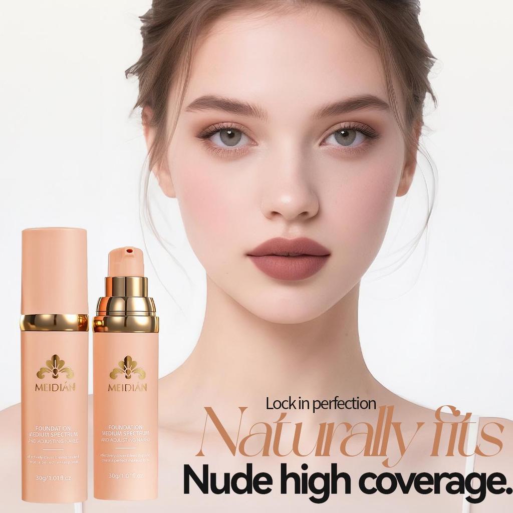 Charm Point 4-in-1 Color-Changing Foundation & Concealer: Lightweight, Moisturizing, Temperature-Adaptive, Long-Lasting.