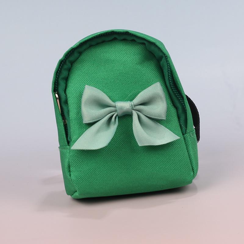 Bow Canvas Coin Purse Fashion Portable Key Purse Coin Earphone Bag Waterproof Small Backpack Girl Heart