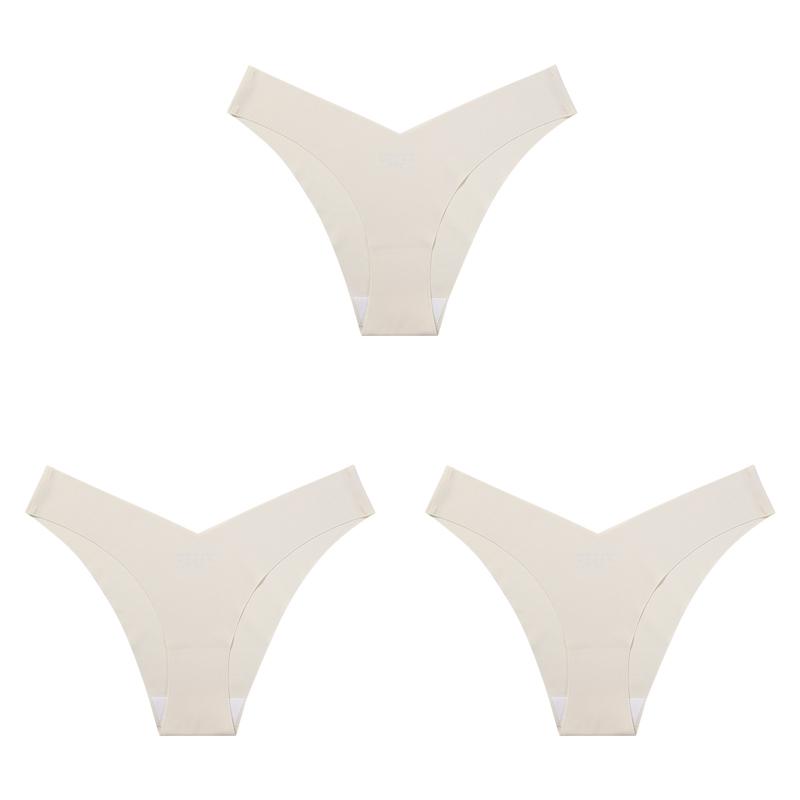 3 Teile/los Frauen Sexy Eis Seide Höschen Low-Rise Keine Spur Dessous Weibliche G String Multicolor Unterwäsche Multicolor Tanga Dessous