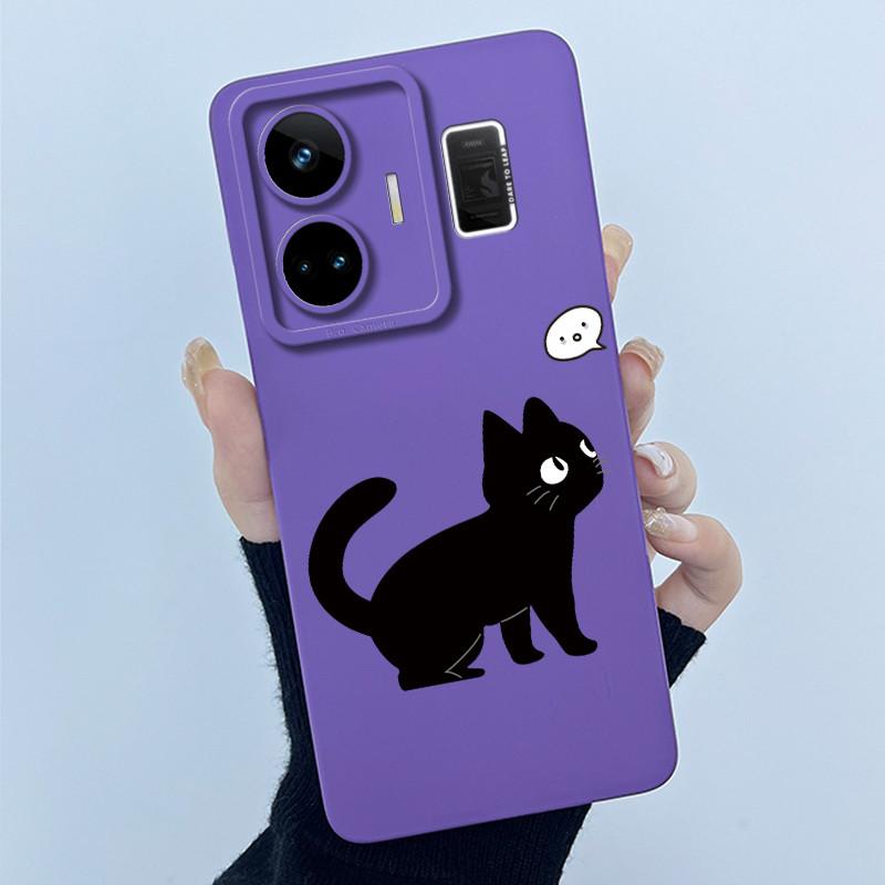 For Realme GT Neo 5 Case Funny Cartoon Cat Bumper Slim Soft TPU Shockproof Phone Case On For Realme GT Neo 5 Neo5 240W 5G Cover