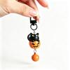 Cross-border new Halloween three-dimensional keychain funny skeleton ghost pumpkin personalized bag pendant mobile phone chain