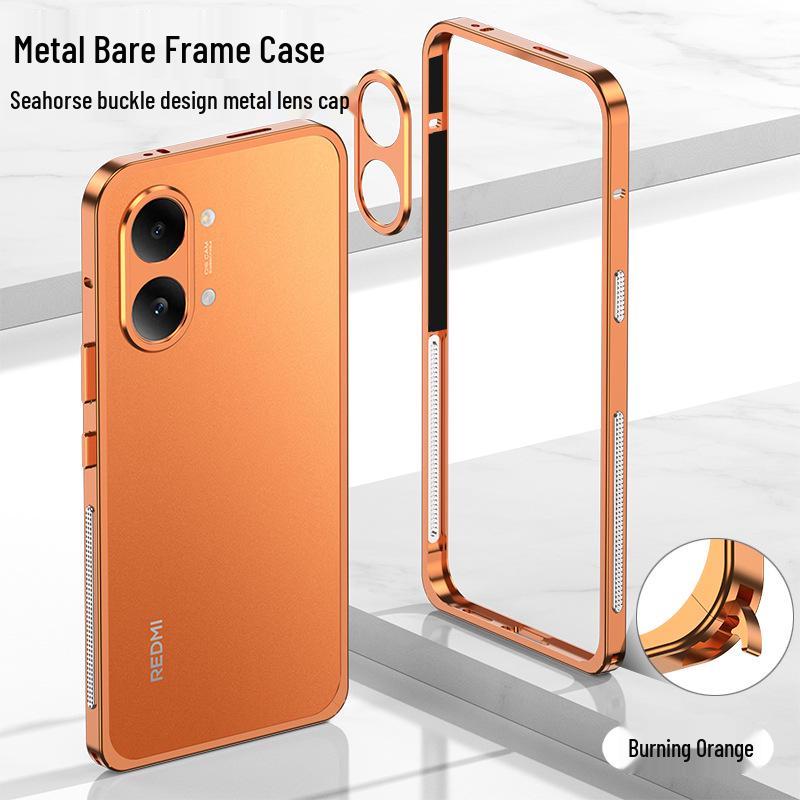 

Aluminum Alloy Frame Phone Case with Unique Seahorse Buckle for Redmi Turbo5 Max/SE, Ideal for Cross-Border Use Turbo 5 Max