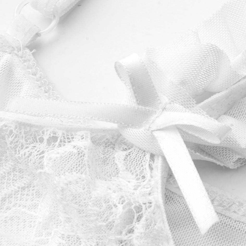 Women Sexy Lingerie Lace Backless Bodysuit Bandage Open Crotch Jumpsuit Pajamas
