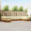 Outdoor Sofa Set 8 pcs Natural and Cream Solid Acacia Wood