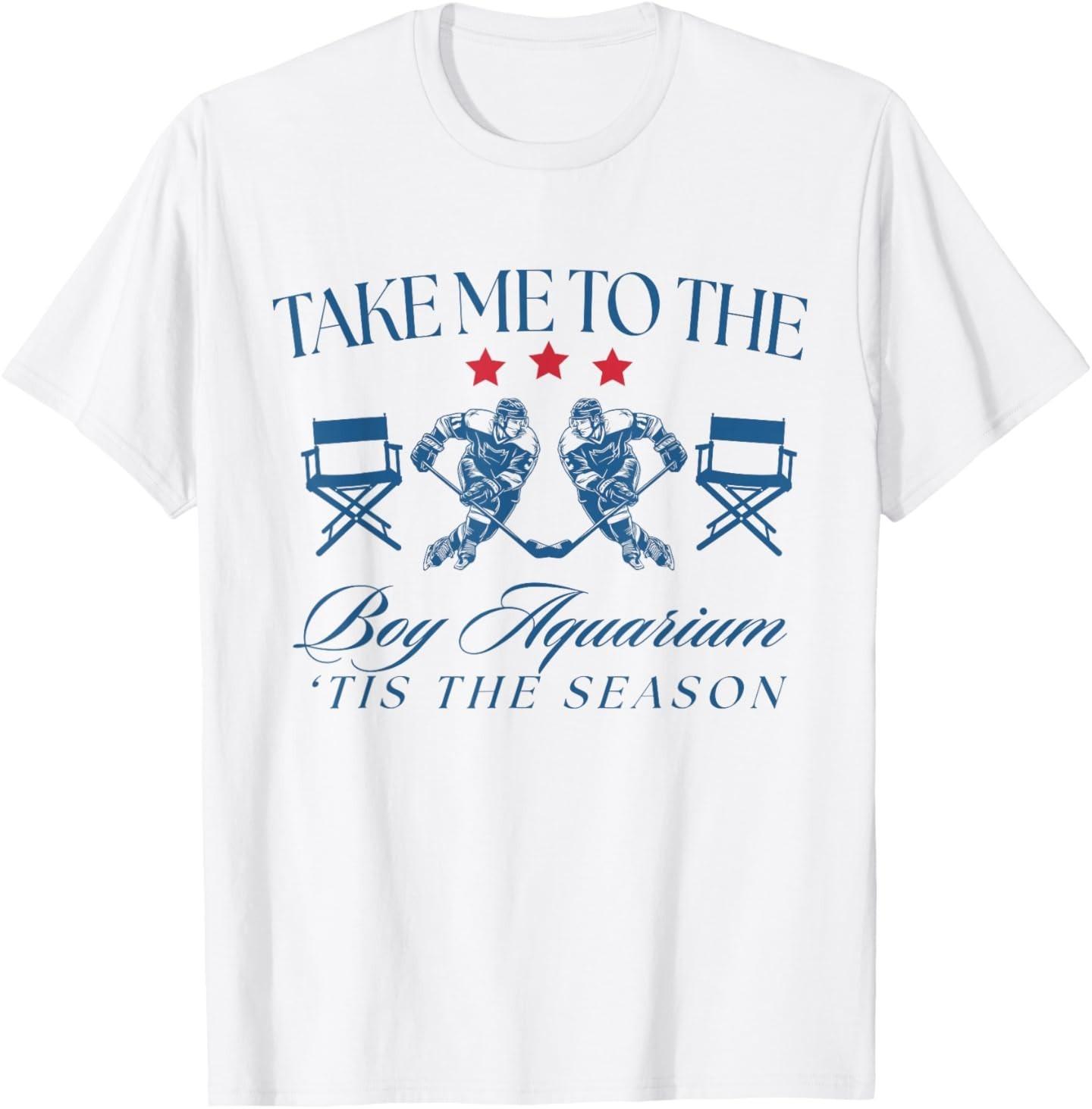 Take Me to The Boy Aquarium Funny Hockey Lover T-Shirt S разноцветный