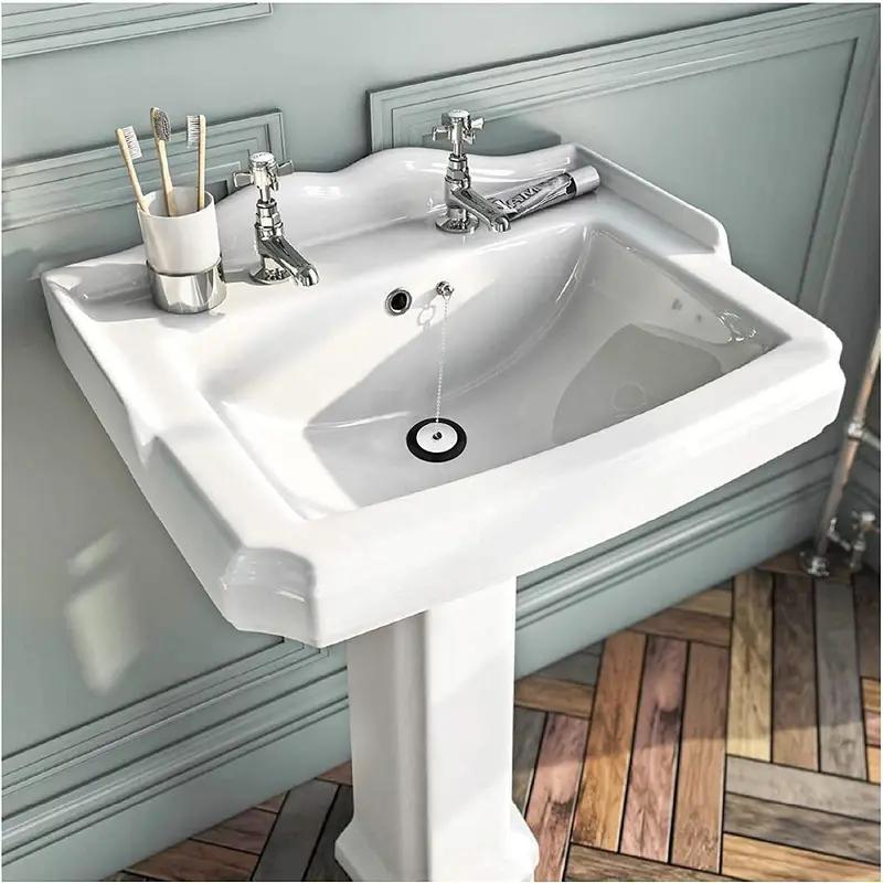 1pc Durable Rubber Bathtub Drain Stopper With Chain, Universal Sink Plug Strainer, Lightweight And Sturdy For Bathroom & Kitchen