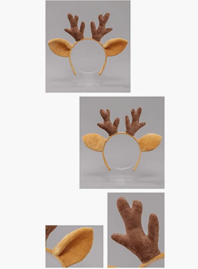 Christmas Reindeer Headband, Hair Hoop, Hair Ornament, Hair Clip, Costume Accessory, Deer Antler, Party Supplies, Unisex, Cosplay, Costume