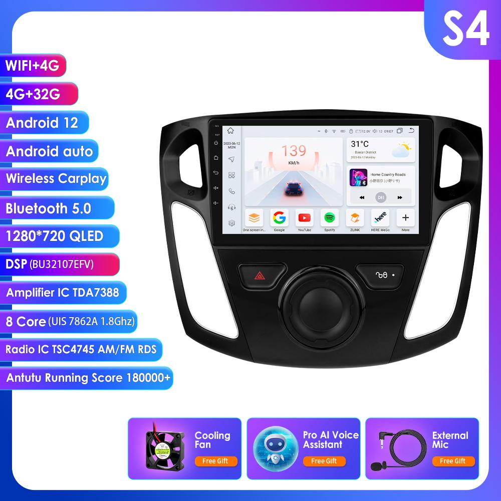 9.5-inch 8GB RAM 128GB Storage 2 DIN for Ford Focus 3 2012-2017