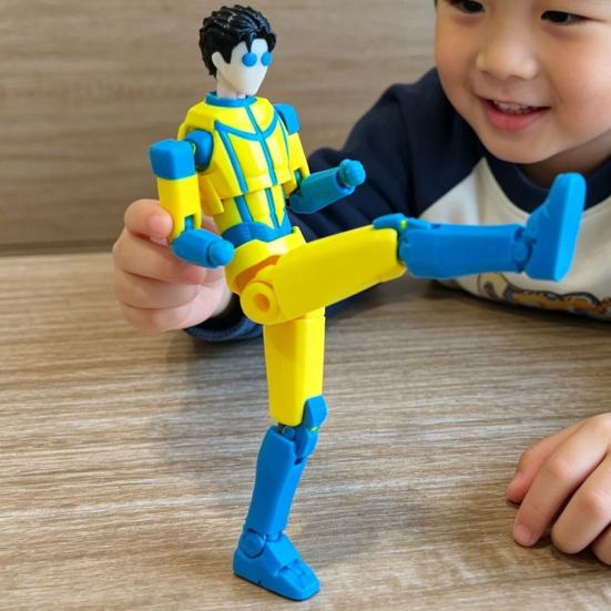 3D-gedruckte Actionfigur, mehrgelenkiges bewegliches Spielzeug, sammelbare artikulierte Figur für Schreibtischdekoration, Geschenke für Sammler