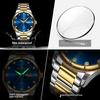 Top Brand New Men's Watch Double Calendar Luminous Quartz Diamond Watch