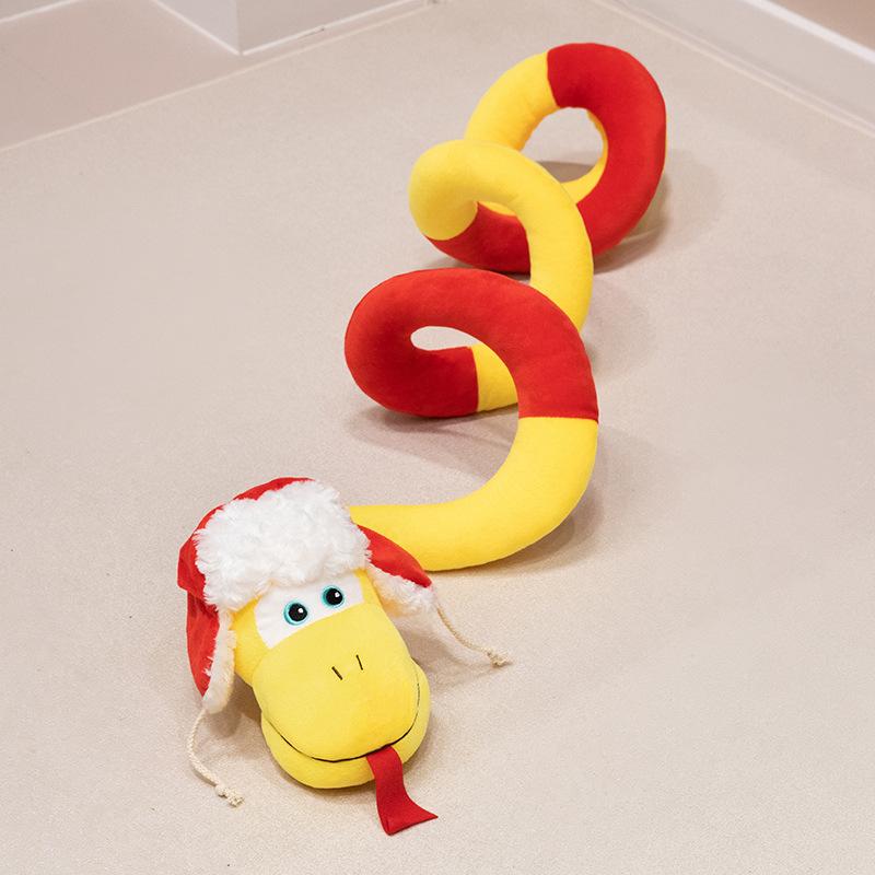 

Creative Soft Big Snake Doll Plush Toy Zodiac Snake Doll Year of the Snake Mascot Ragdoll Event Gifts 100cm（0.3kg）