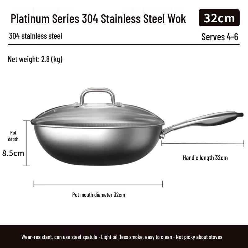 Kangbach 3-Piece Stainless Steel Non-stick Cookware Set