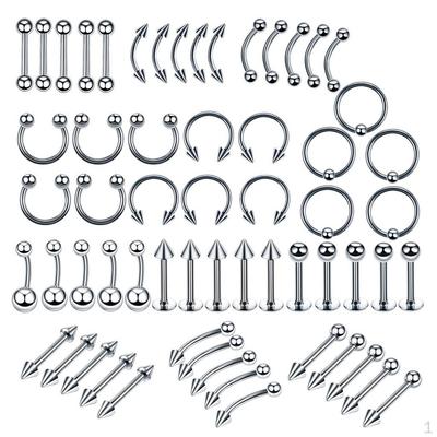 100x Lot Belly Ear Nose Tragus Barbells For Women 8mm/10mm