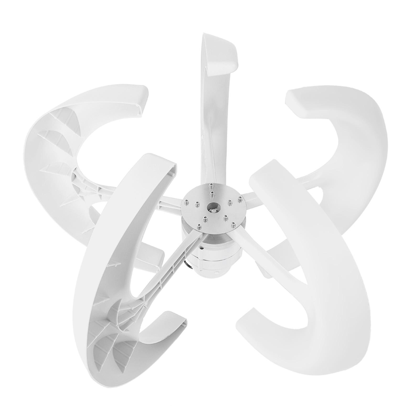 

600 Вт DC12V Ветряная турбина Вертикальный ветрогенератор Комплект Оборудование для производства электроэнергии Белый