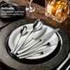 24Stainless steel cutlery set - Mirror-polished fork  knife  and spoon set  Suitable for home use  Hotel Weddings and banquets Dishwasher