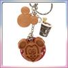 Disney Park Food Keychains (3 Pieces): Mickey Waffle, Little Green Bun, and Mickey Burger. Tokyo Disney Resort Disneyland TDR Keychains