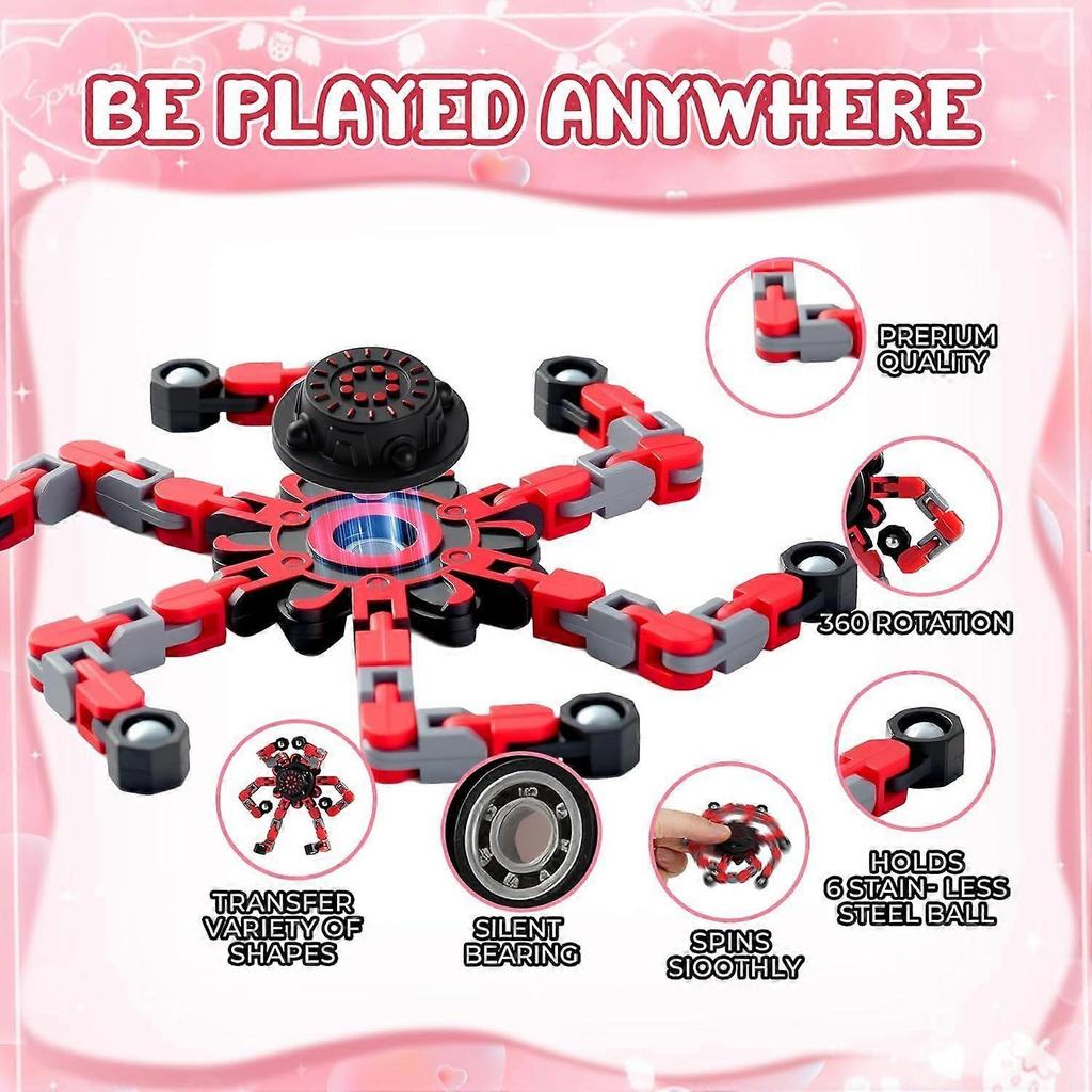 24PCS Transformable Robot Fidget Spinners - Easter Basket Stuffers Sensory Fidget Stress Relief Toys for Kids Adults,Easter Egg Fillers Fidget Toys