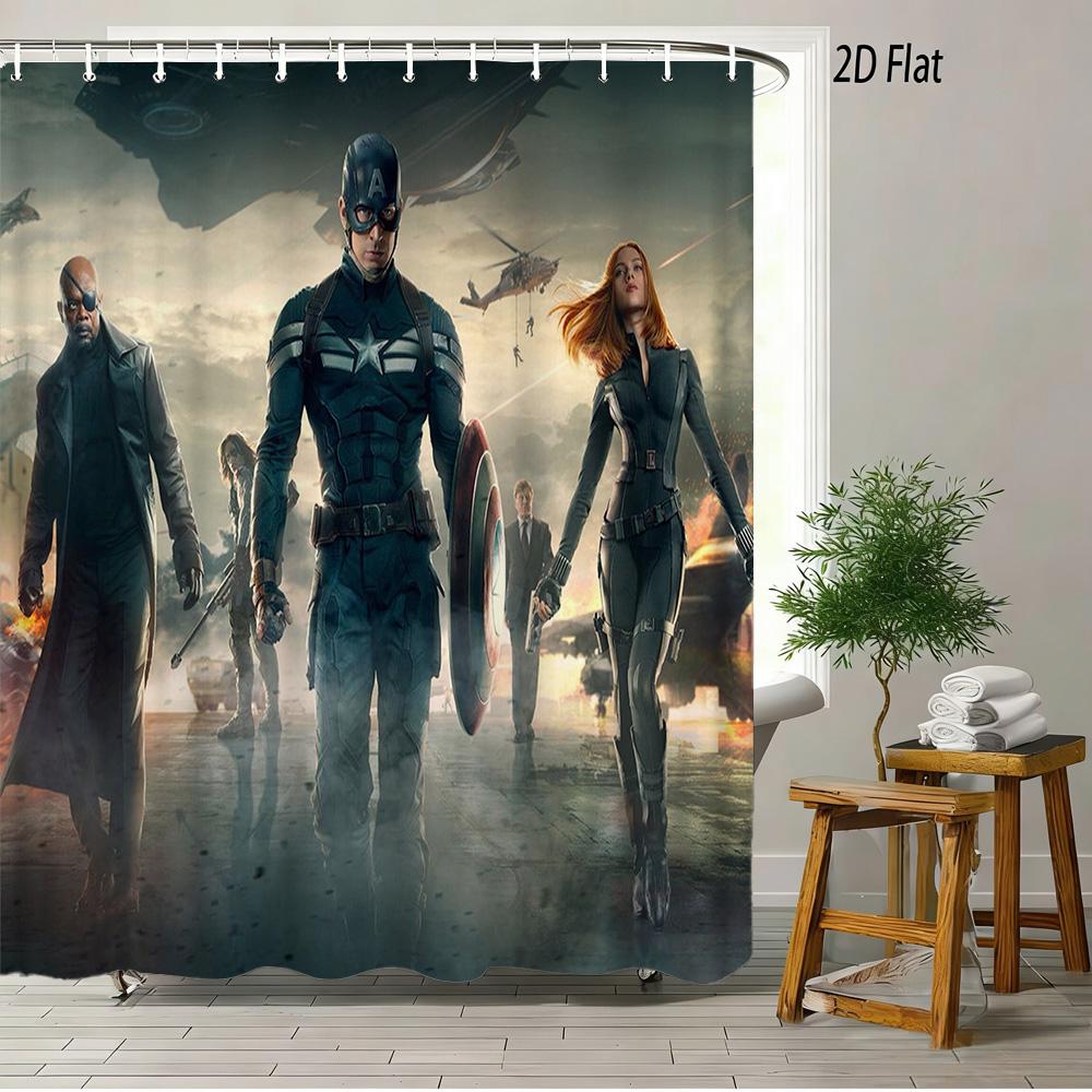 Spider-Man On London Landmark Waterproof Shower Curtain For Superhero Bathroom Decor