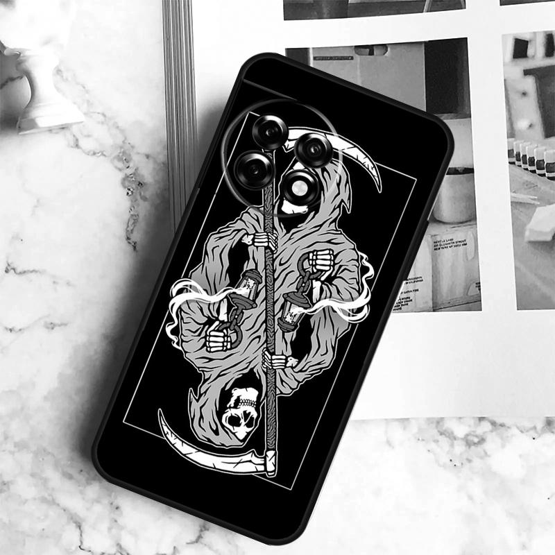 Death Tarot Case For OnePlus 12 12R 11 9 10 Pro 10R 9R 8T 10T Nord CE 2 3 Lite 2T CE4 N10 N20 N30 Cover