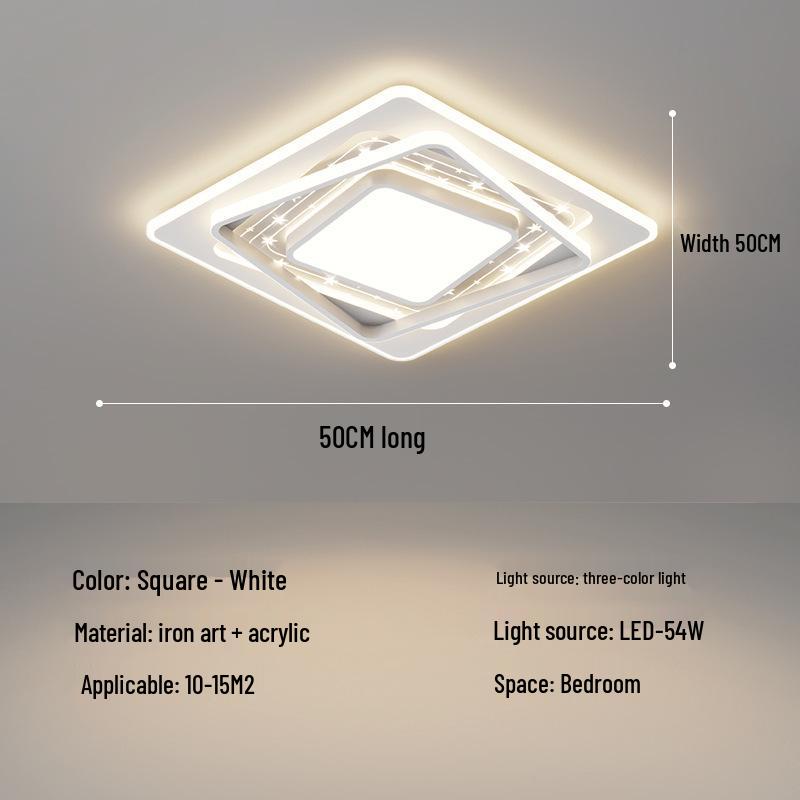 Nordic Rectangular LED Ceiling Light for Living Room and Bedroom