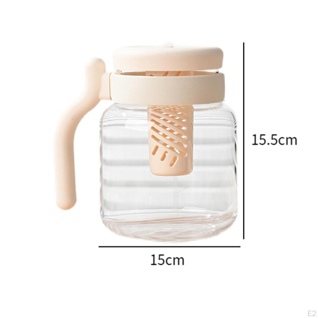 Glass Tea Cup with Infuser Mug 950ml Drinking Cute Leakproof Clear Bottle