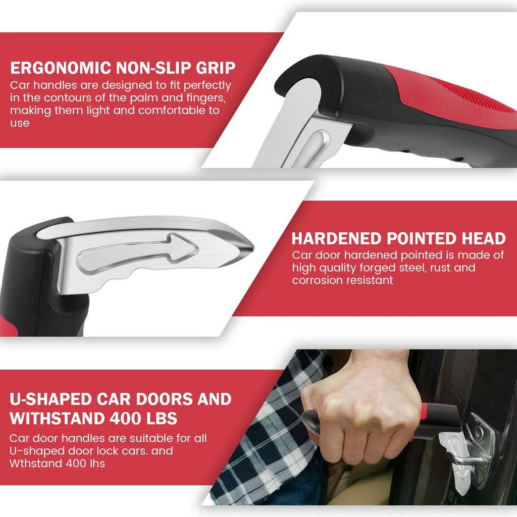 1-2Pcs Car Door Assist Handle 2 in 1 Multifunction Vehicle Support Handles Window Breaker Portable Automotive Car Handle Assist
