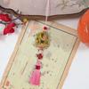 1Pcs Chinese New Year 2027 Goat Hanging Ornaments Gold Lucky Design Red Tassels For Spring Festival Home Wall Decor