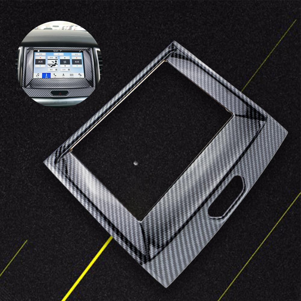 Imitation Carbon Fiber Car Center Navigation Panel Frame Cover for Ford Ranger Everest Endeavour 2015-2020 Accessory