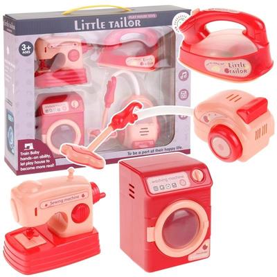 Set de electrodomésticos para niños: aspiradora, lavadora, plancha, máquina de coser