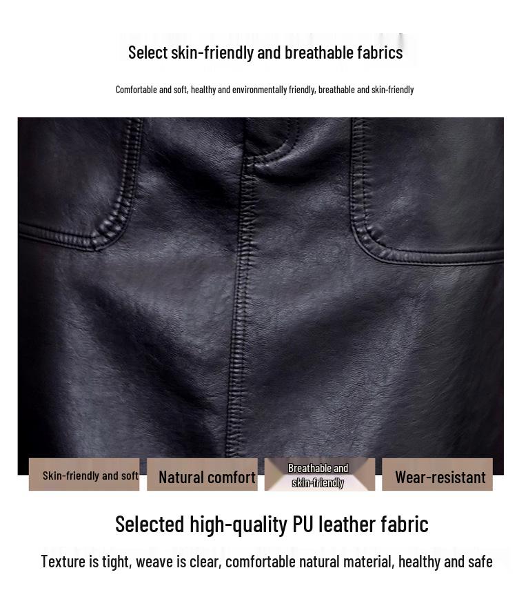 2025 Neue High-Waist Midi Leder Bleistiftröcke für Herbst/Winter