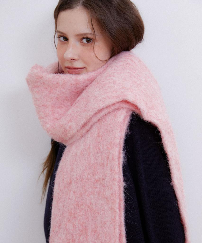 Hallen Heavy Wool Color Muffler (M036_Light Red)