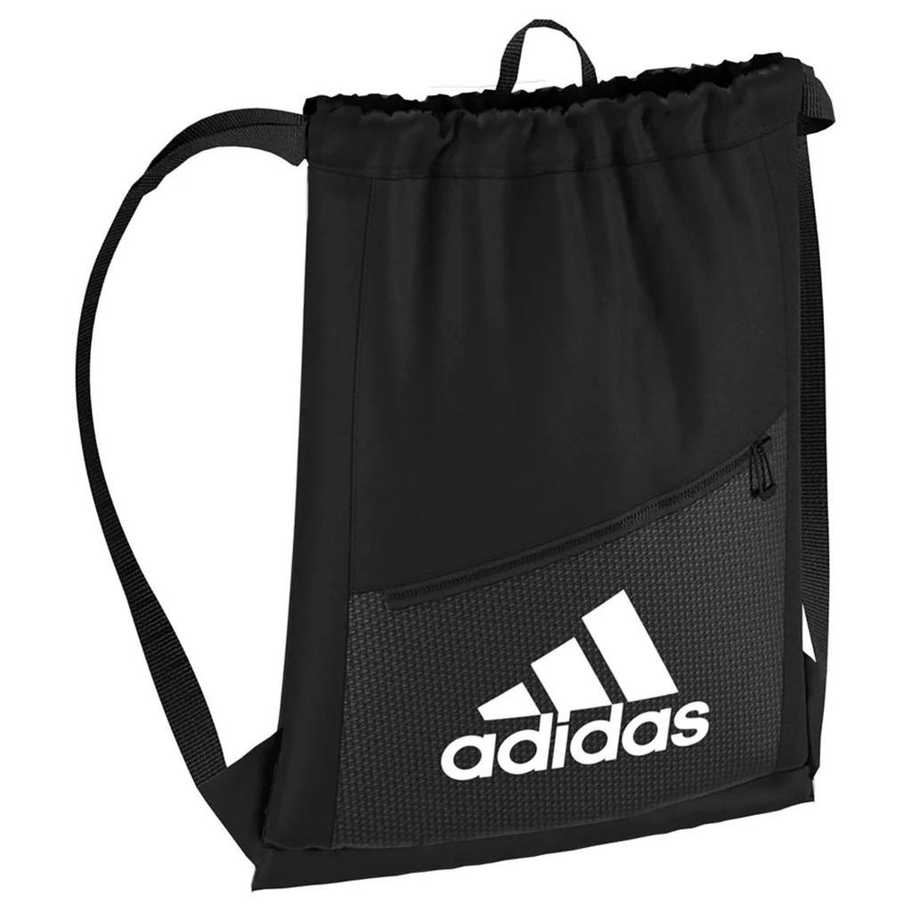 adidas Large Logo Print Training Drawstring Backpack Unisex Backpack Black GN8875