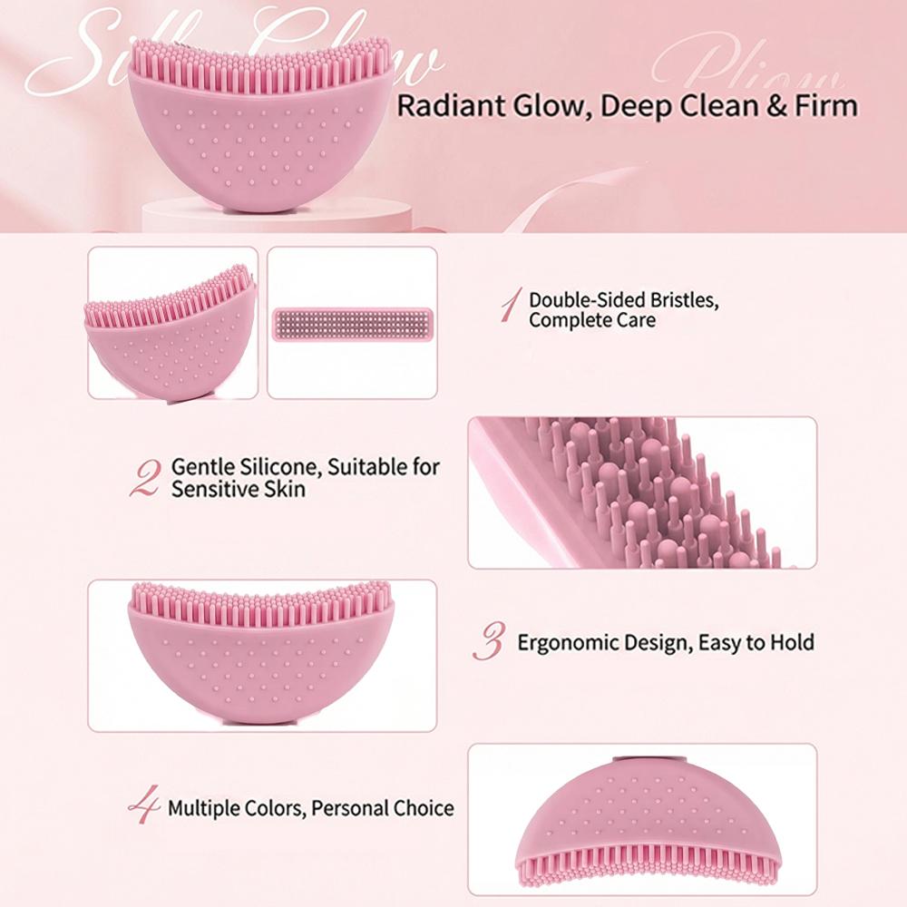 Ergonomic Pure Silicone Face Massage Brush – Facial Contouring & Lifting Tool for Puffiness Care & Self-Care, Ideal for Home