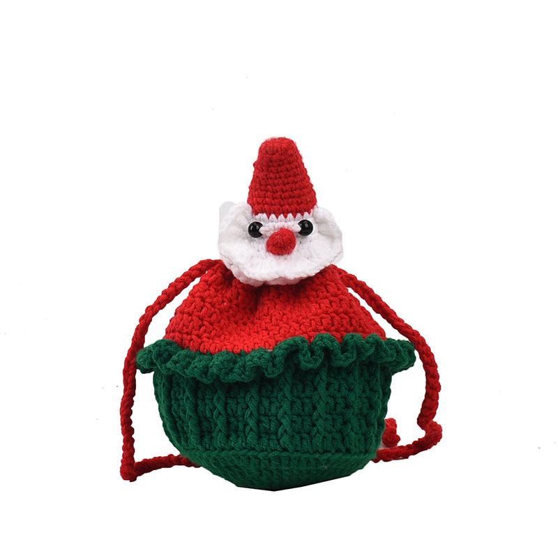 

Stylish Cotton And Linen Crossbody Bag For Kids Featuring Christmas Patterns And Breathable Fabric Santa