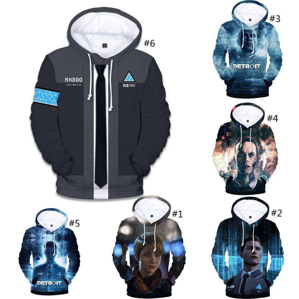 Ultimativer Komfort Detroit Become Human Connor Rk800 Hoodie Für Den Alltag
