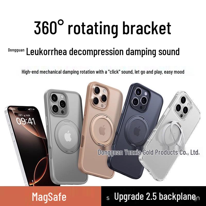 Anti-Fingerprint Magnetic Case for iPhone 15 Pro Max/16 Pro: Skin-Feel with Rotating Damping iPhone 15 Pro Max