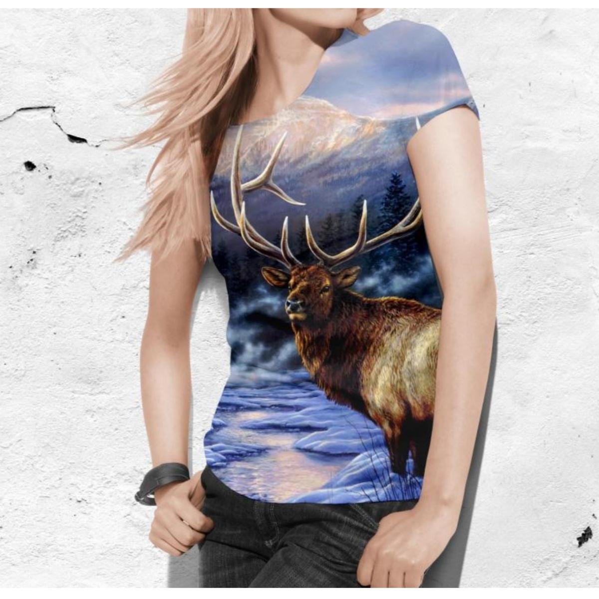 Женская футболка с милыми мультяшными животными — фото 11