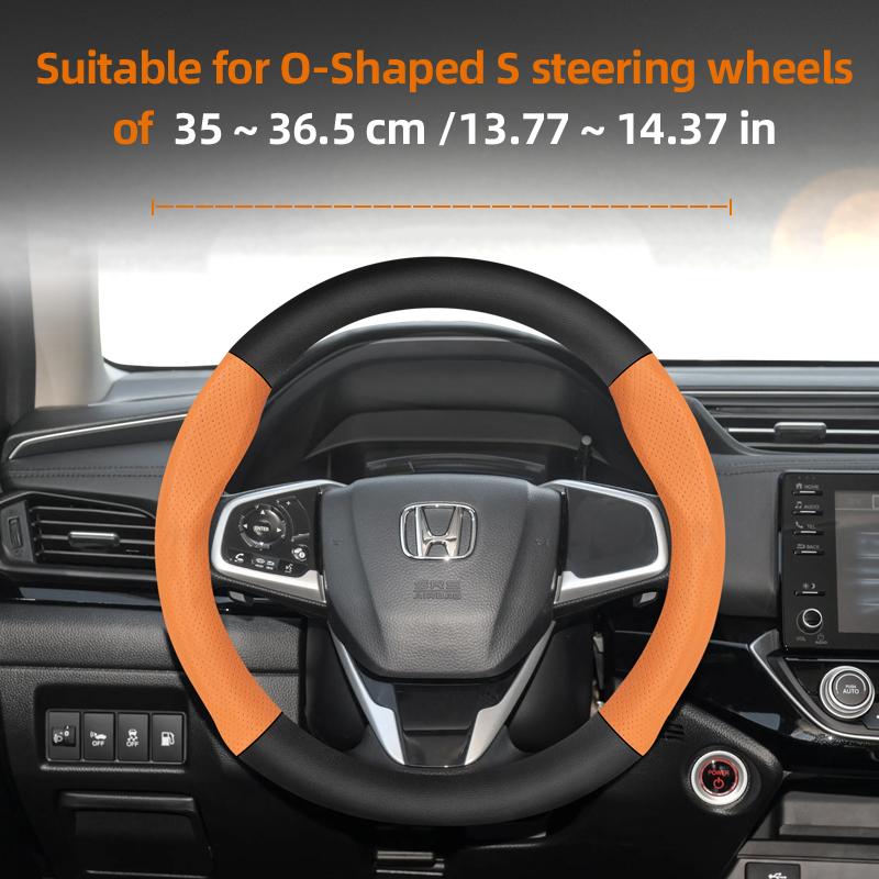 Suitable for k111 Breathable Leather Matte Carbon Fiber Texture Steering Wheel Cover Suitable for Civic Fit 8Th Gen 8 City Accord 9 10 111k