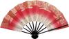 Four Seasons Dance Tenchikumo Black Lacquered Fan for Dancing Fan, Sunako, 9.5 inches, Bone, Box, (Red)