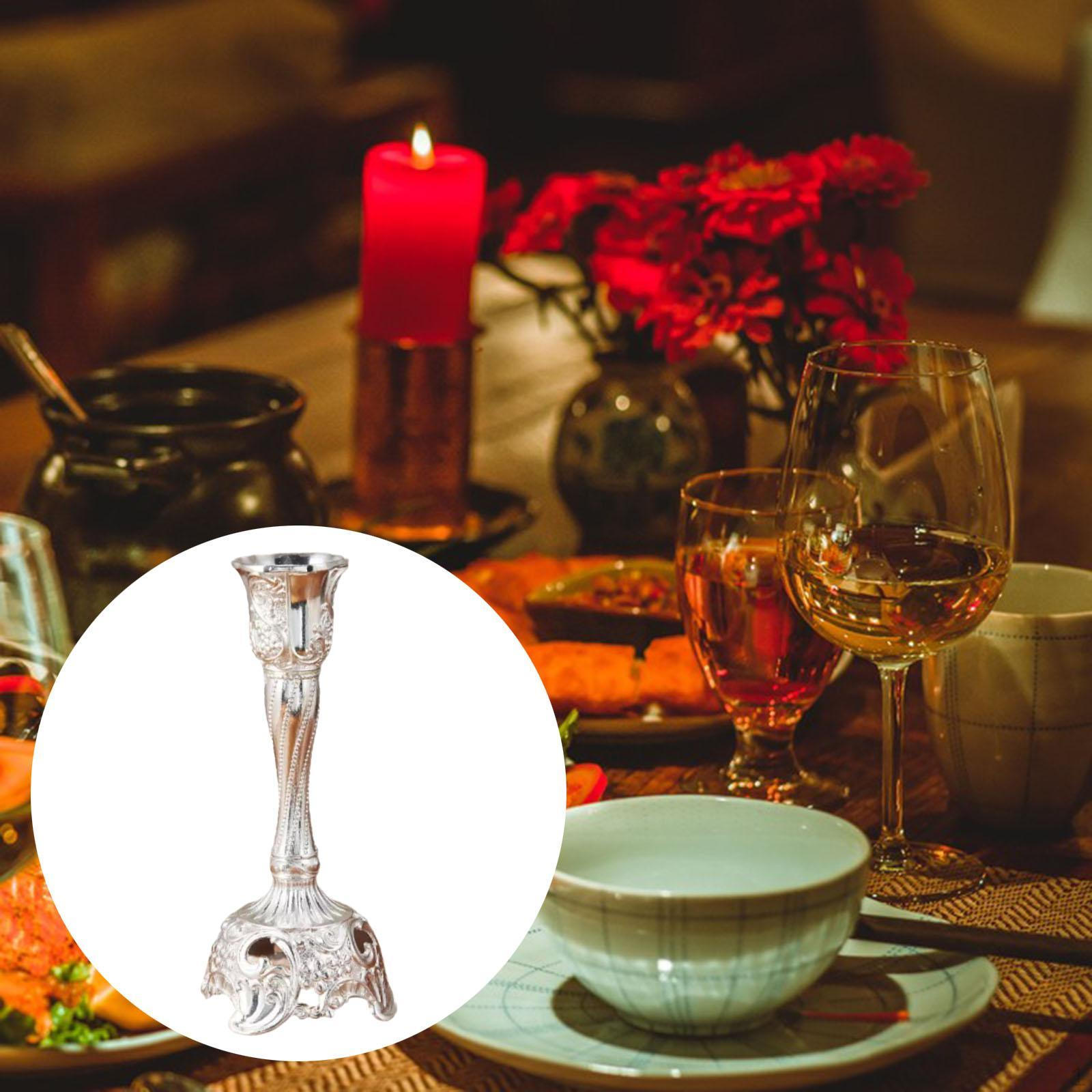 

Candle Holder Stand Fashionable Decoration Metal Candlestick Ornament for Banquet серебряный