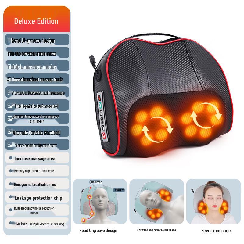 WEZHO Electric Neck and Shoulder Massager Pillow