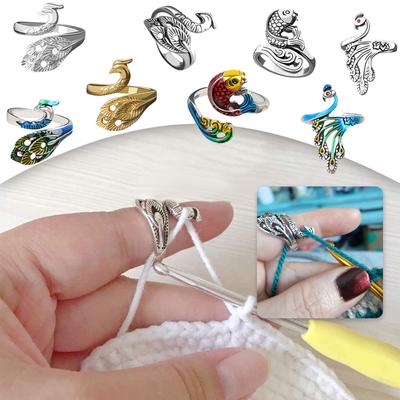 Crochet Rings For Crocheting Adjustable Crochet Tension Ring For Finger, Yarn Guide Ring Knitting Crochet Accessories For Women