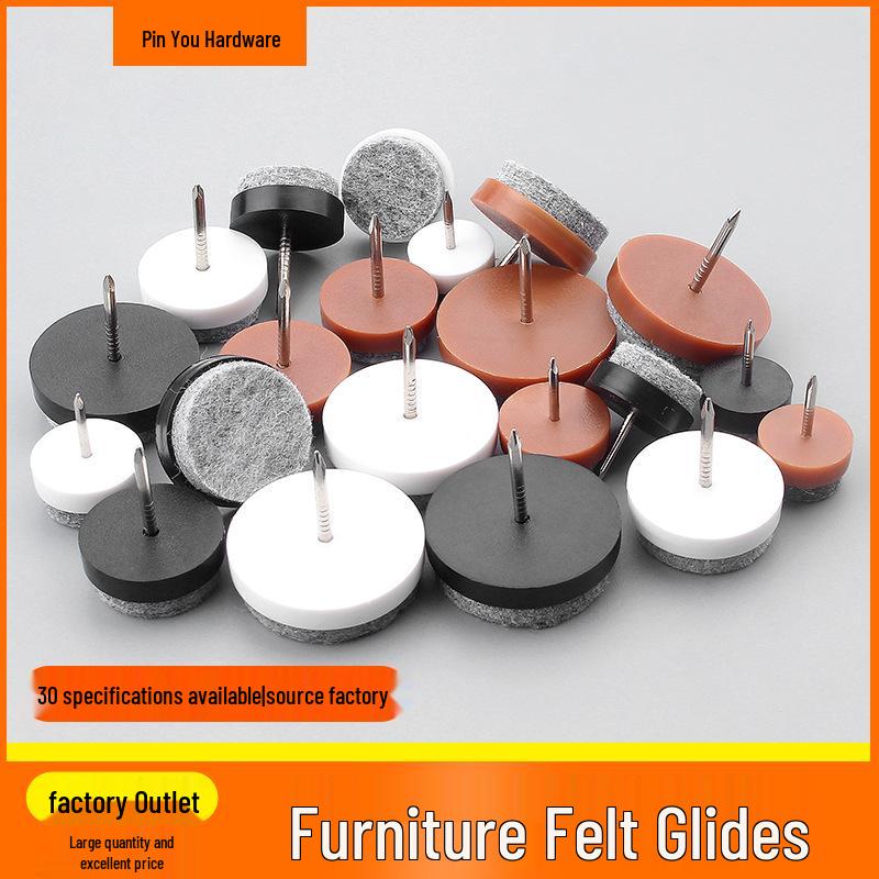 Plastic Felt Floor Protector Pads for Furniture: Scratch-Resistant, Moisture-Proof Foot Nails for Tables, Chairs, Cabinets, Sofas
