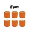 1/6/10/15Pcs 4.8m orange First Aid Self Adhesive Cohesive Elasticity Bandages Sports Tape for Wrist Ankle Sprains & Swelling