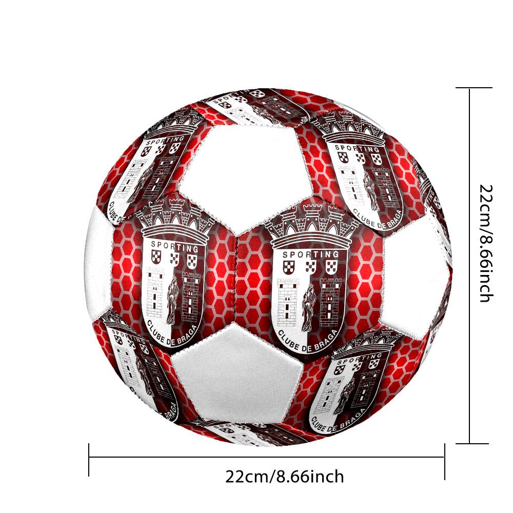 1PC SC Braga poster size 5 soccer ball PrahaIndoor Soccer Ball Colorful All Ages Machine Stitched PVC Competition Ready Durable High-Bounce